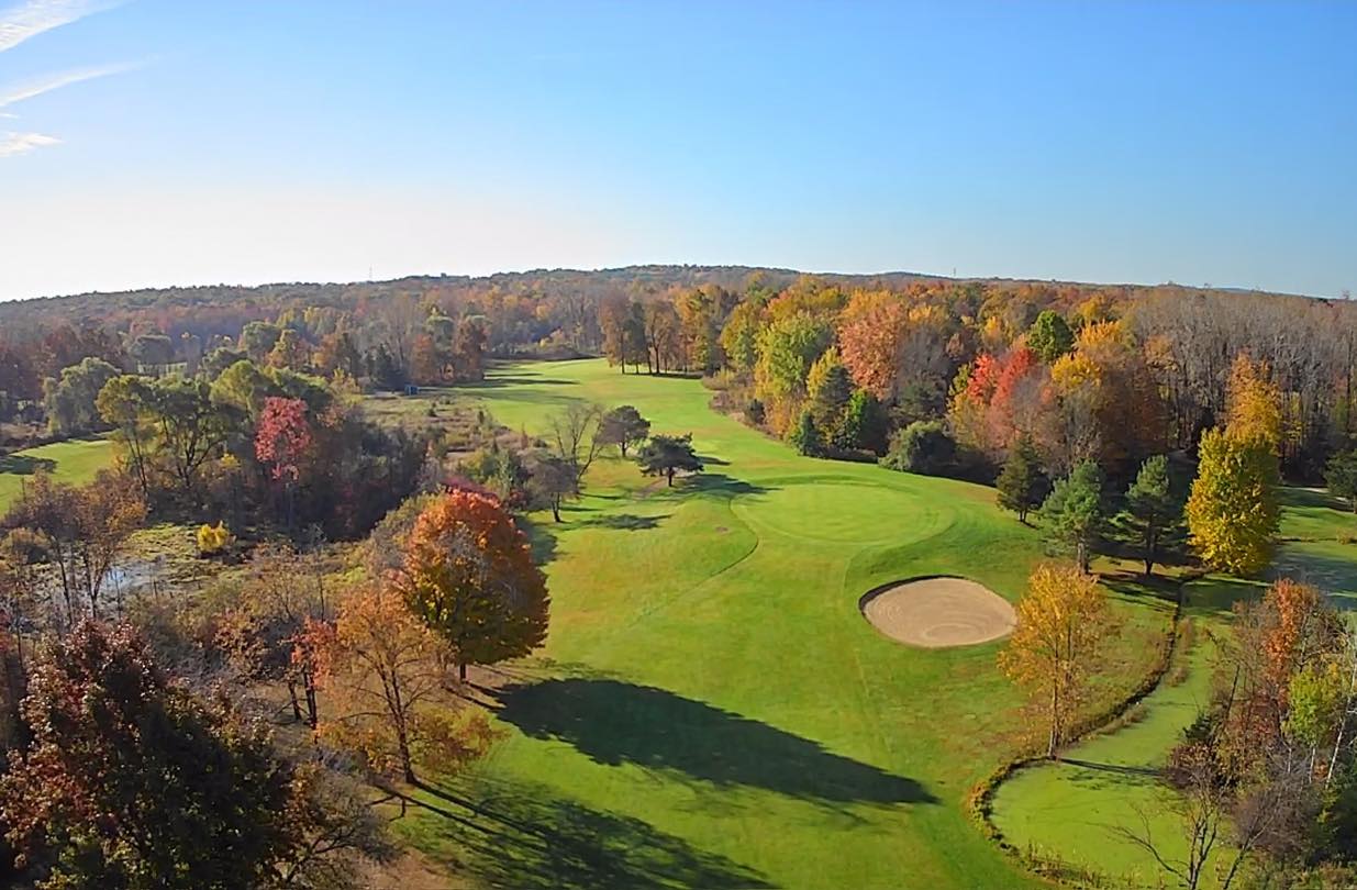 Bird's eye view of golf course