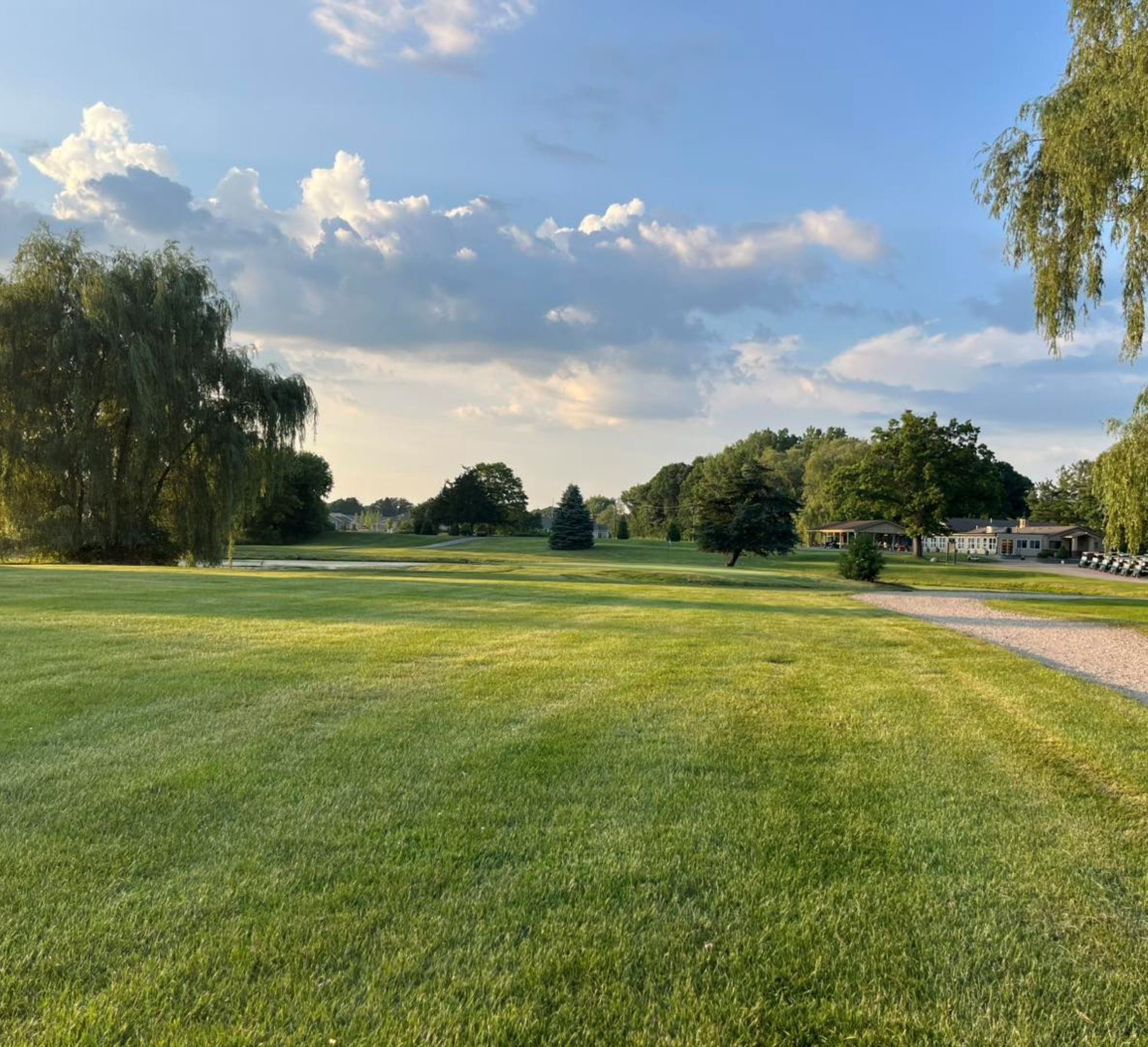 Image of golf ball on tee on grass.